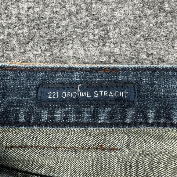 Lucky Brand 221 Original Straight Men's Denim Blue Jeans Dark Wash 38 / 30 - Picture 3 of 7